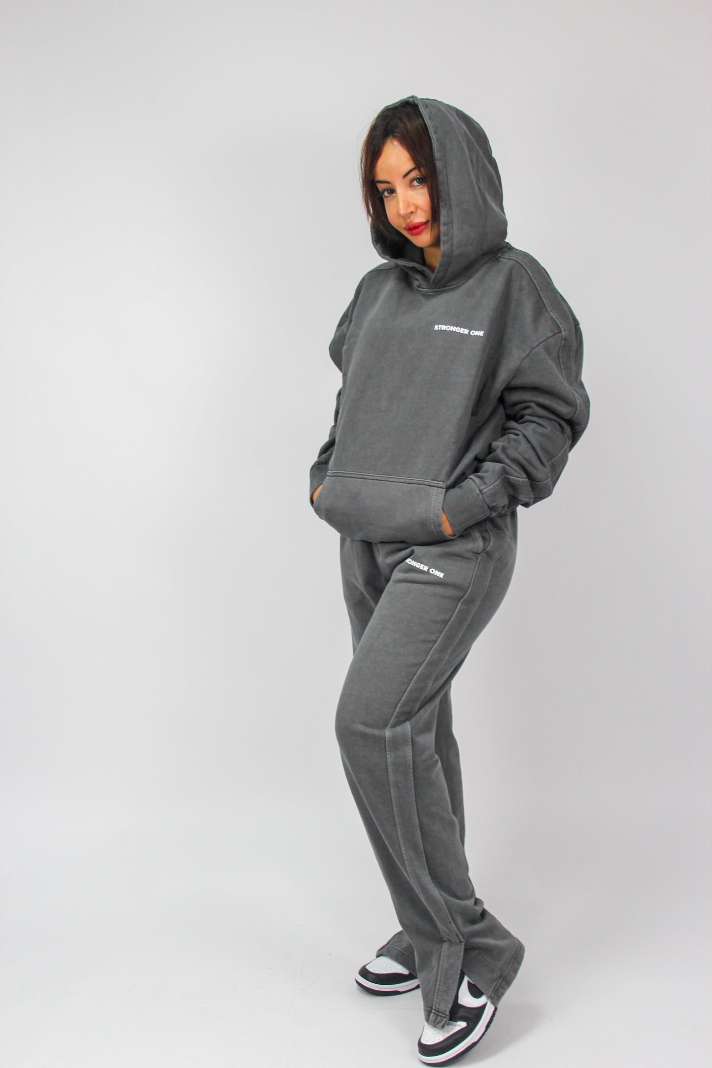 Washed Grey Tweedelig Hoodie and Joggers (Unisex)