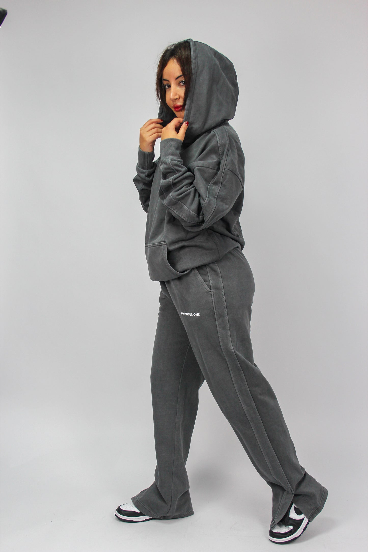 Washed Grey Tweedelig Hoodie and Joggers (Unisex)